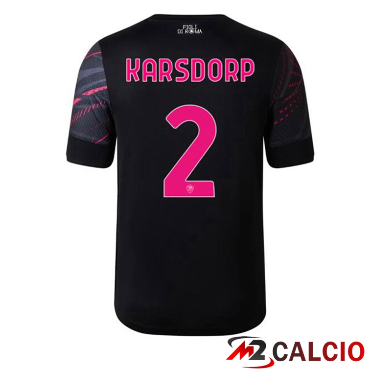 Maglie Calcio AS Roma (KARSDORP 2) Terza Nero 2022/2023