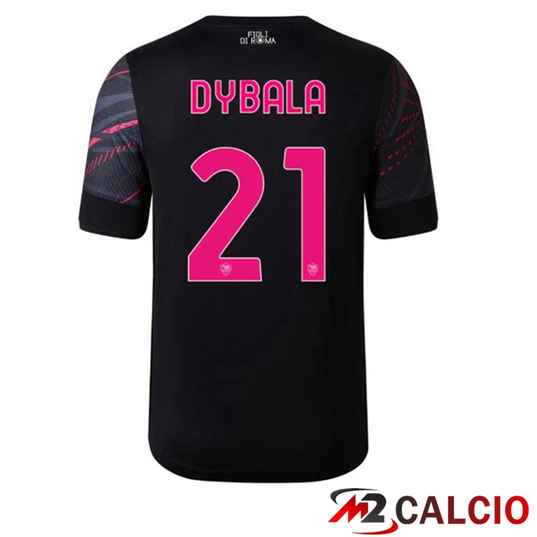 Maglie Calcio AS Roma (DYBALA 21) Terza Nero 2022/2023