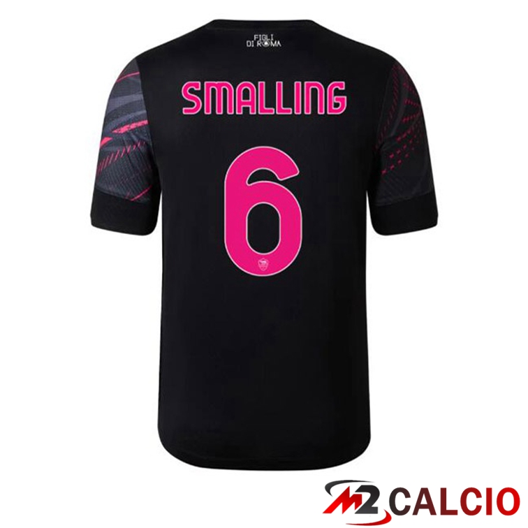 Maglie Calcio AS Roma (SMALLING 6) Terza Nero 2022/2023
