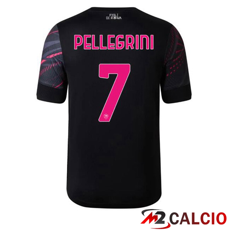 Maglie Calcio AS Roma (PELLEGRINI 7) Terza Nero 2022/2023