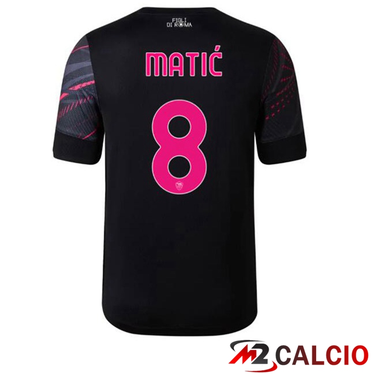 Maglie Calcio AS Roma (MATIĆ 8) Terza Nero 2022/2023