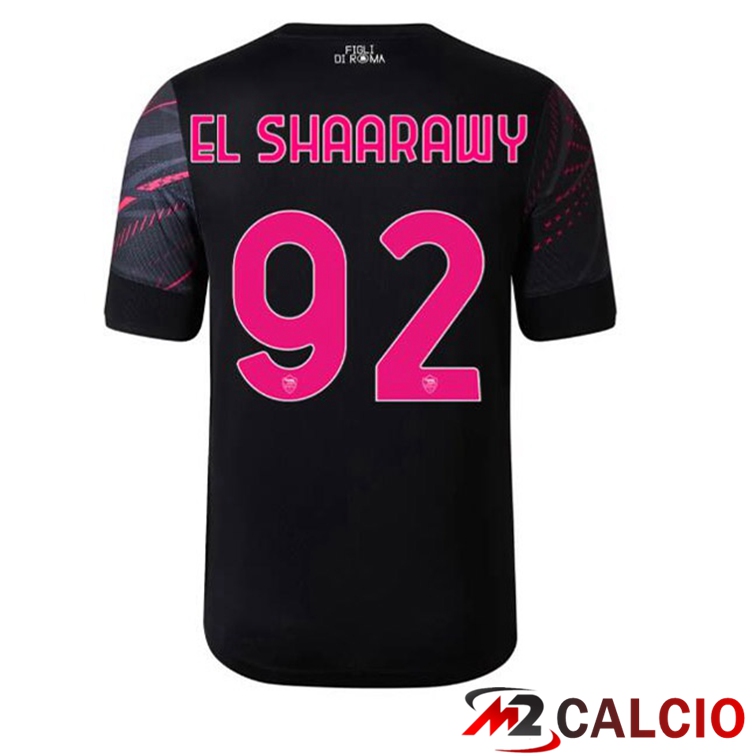 Maglie Calcio AS Roma (EL SHAARAWY 92) Terza Nero 2022/2023