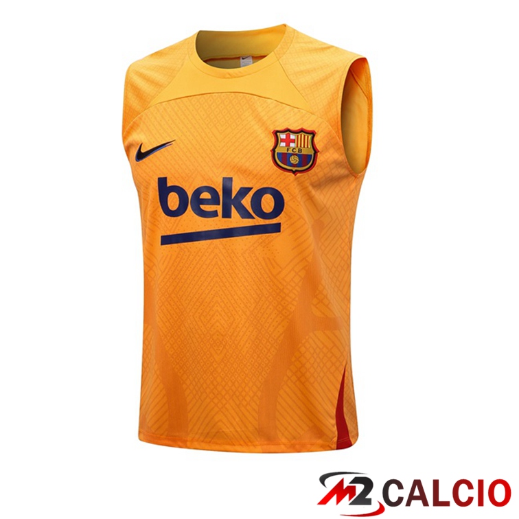 Canotta Calcio FC Barcellona Arancione 2022/2023
