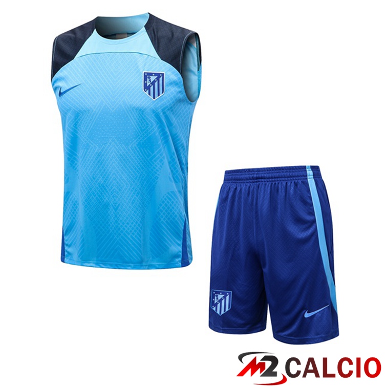 Canotta Calcio Atletico Madrid + Shorts Blu 2022/2023