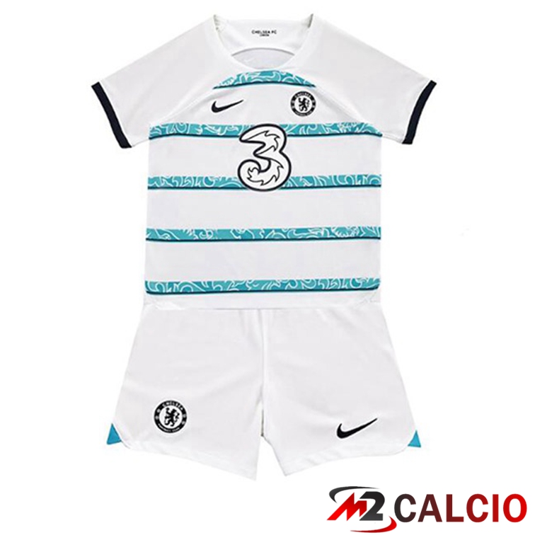 Maglie Calcio FC Chelsea Bambino Seconda Bianco 2022/2023