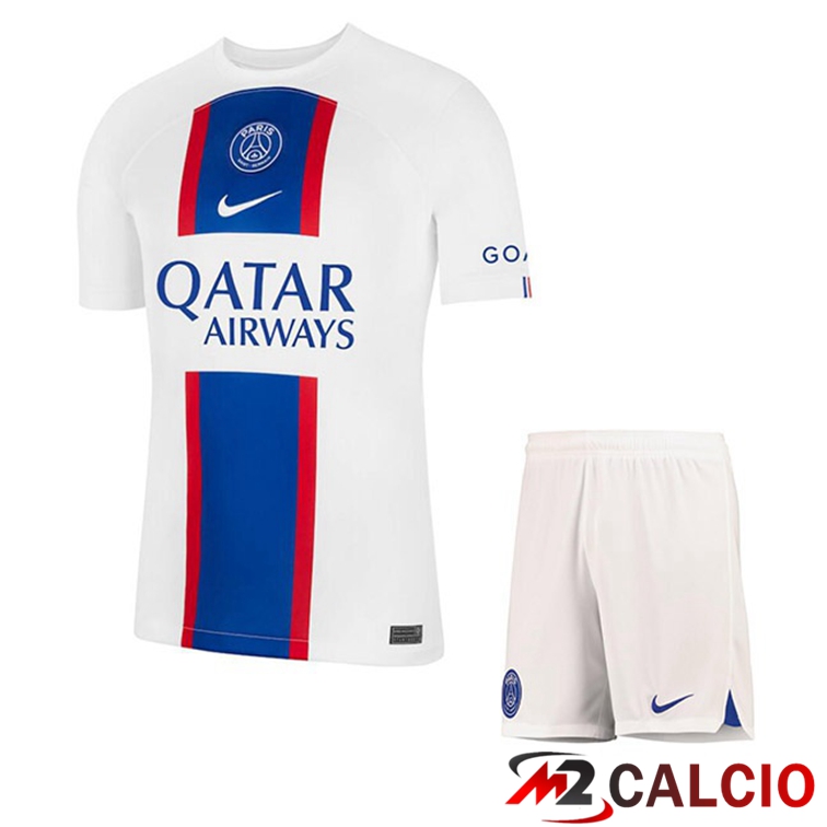 Maglie Calcio Paris PSG Bambino Terza Bianco 2022/2023