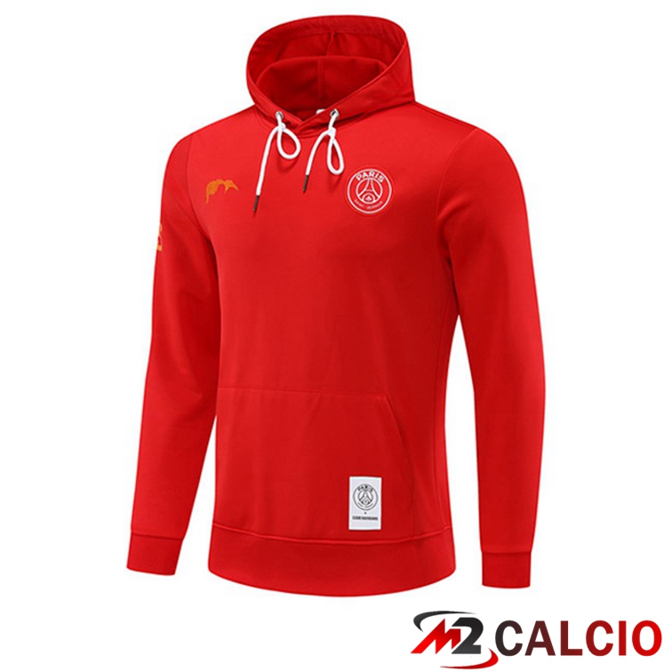 Felpa Con Cappuccio Paris PSG Rosso 2022/2023