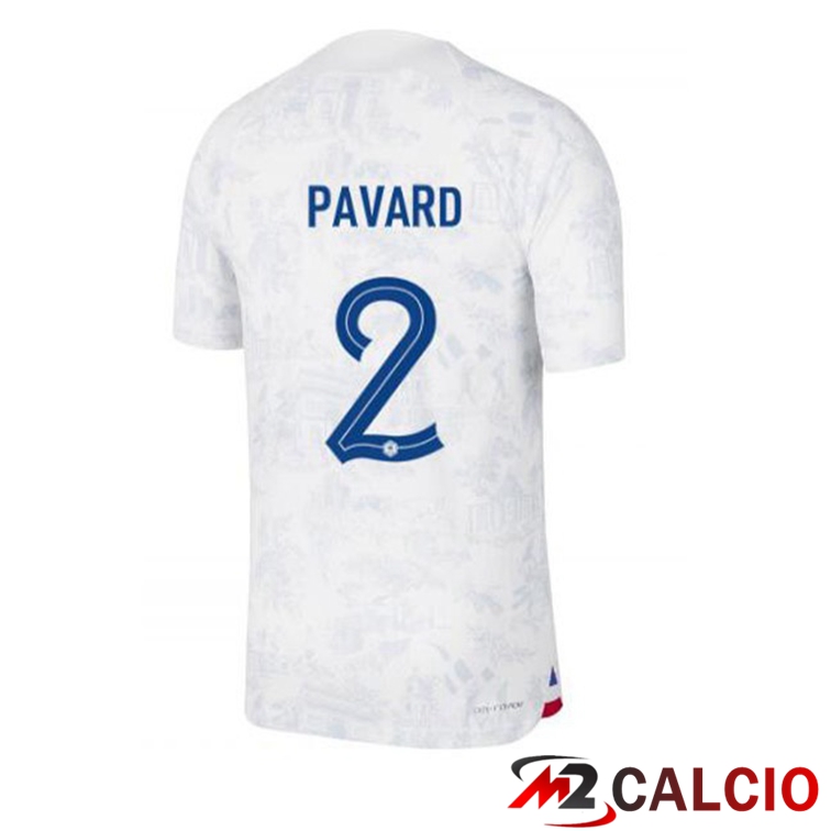 Maglie Calcio Francia (PAVARD 2) Seconda Bianco Coppa Del Mondo 2022