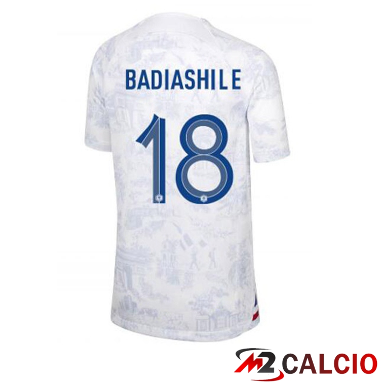Maglie Calcio Francia (BADIASHILE 18) Seconda Bianco Coppa Del Mondo 2022