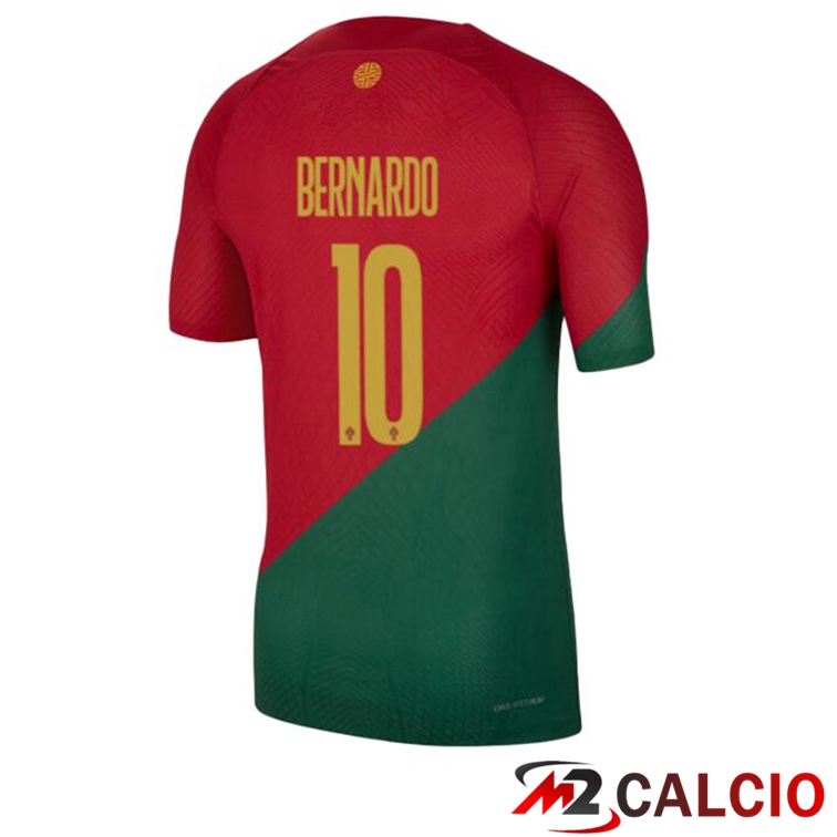 Maglie Calcio Portogallo (BERNARDO 10) Prima Rosso Verde Coppa Del Mondo 2022