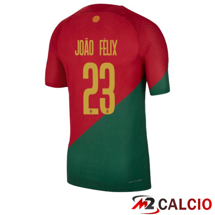Maglie Calcio Portogallo (JOÃO FÉLIX 23) Prima Rosso Verde Coppa Del Mondo 2022