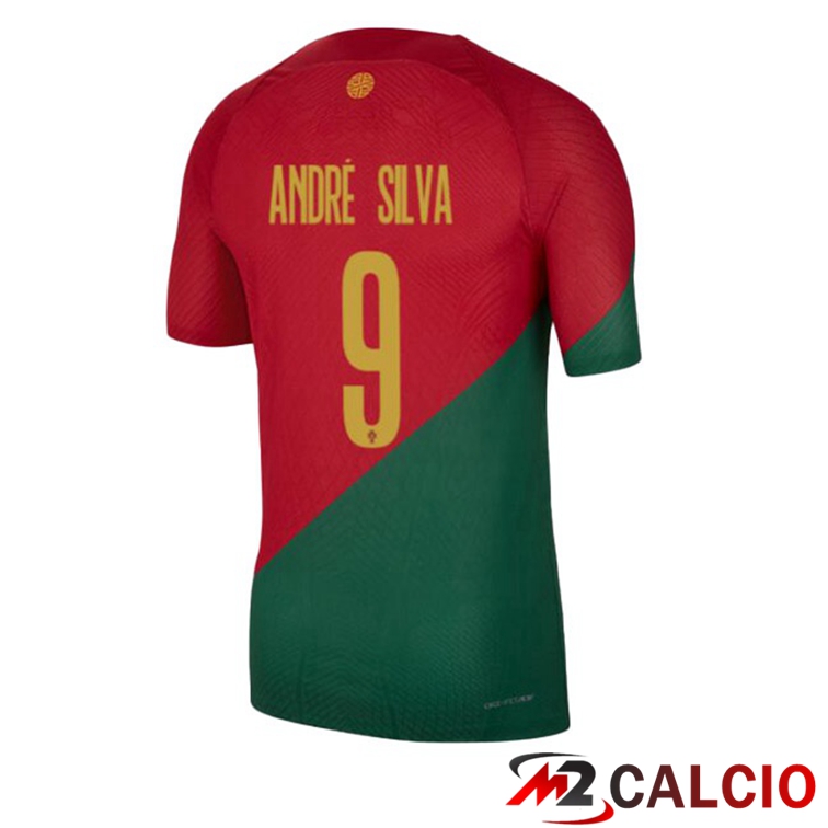 Maglie Calcio Portogallo (ANDRÉ SILVA 9) Prima Rosso Verde Coppa Del Mondo 2022