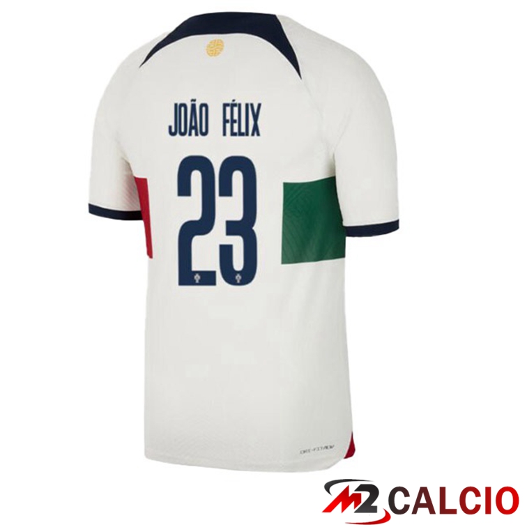 Maglie Calcio Portogallo (JOÃO FÉLIX 23) Seconda Bianco Rosso Coppa Del Mondo 2022
