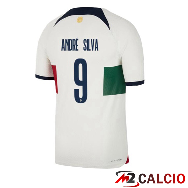 Maglie Calcio Portogallo (ANDRÉ SILVA 9) Seconda Bianco Rosso Coppa Del Mondo 2022