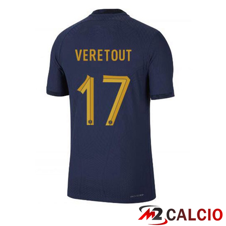 Maglie Calcio Francia (VERETOUT 17) Prima Blu Royal Coppa Del Mondo 2022