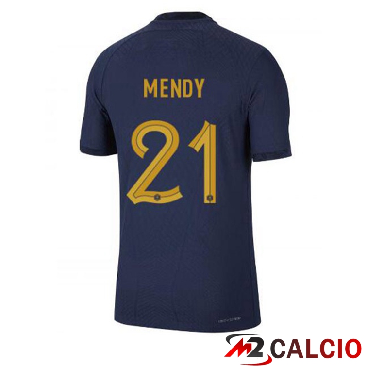 Maglie Calcio Francia (MENDY 21) Prima Blu Royal Coppa Del Mondo 2022