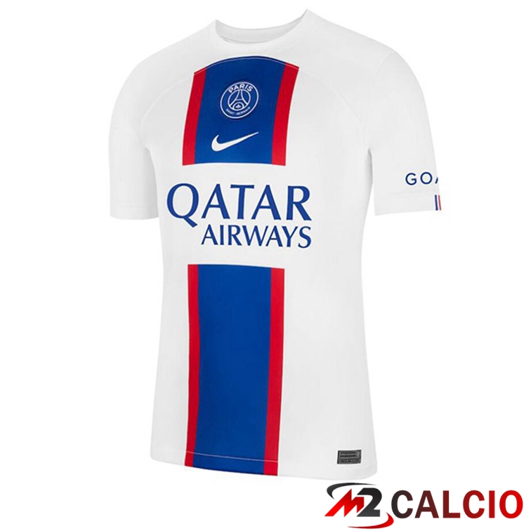 Maglie Calcio Paris PSG Terza Bianco Blu 2022/2023