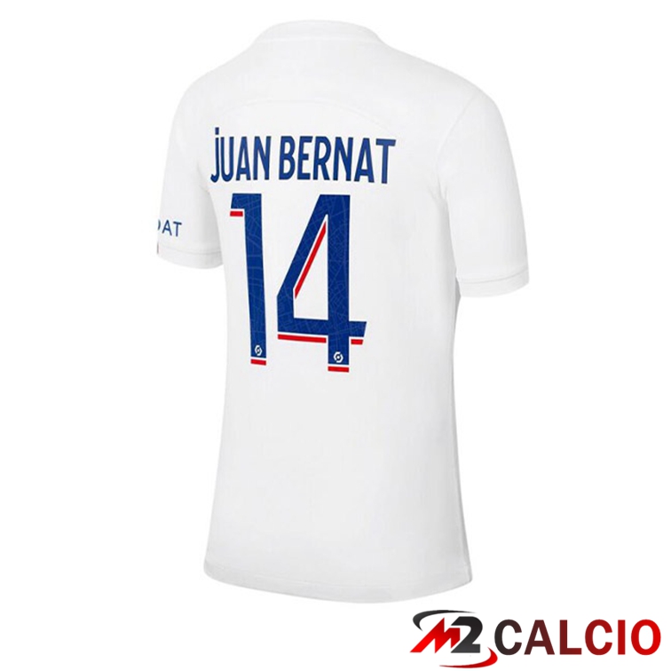 Maglie Calcio Paris PSG (JUAN BERNAT 14) Terza Bianco 2022/2023