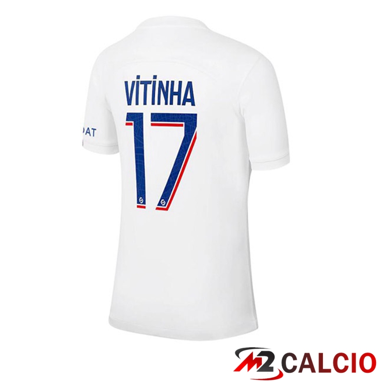 Maglie Calcio Paris PSG (VITINHA 17) Terza Bianco 2022/2023