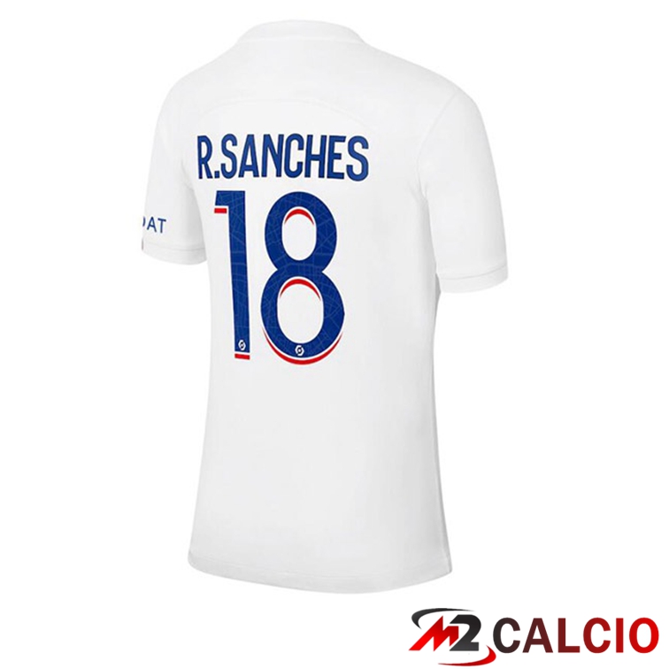 Maglie Calcio Paris PSG (R.SANCHES 18) Terza Bianco 2022/2023