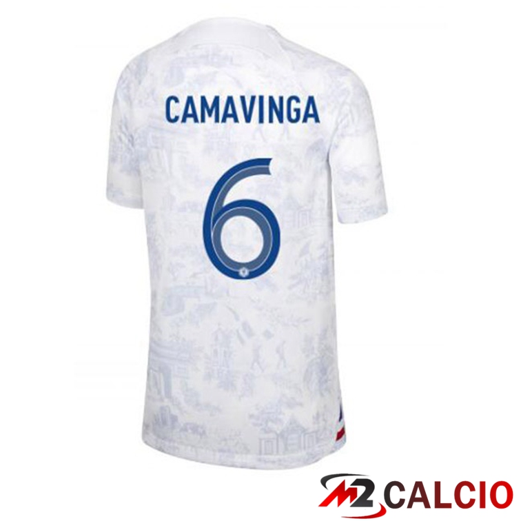 Maglie Calcio Francia (CAMAVINGA 6) Seconda Bianco 2022/2023
