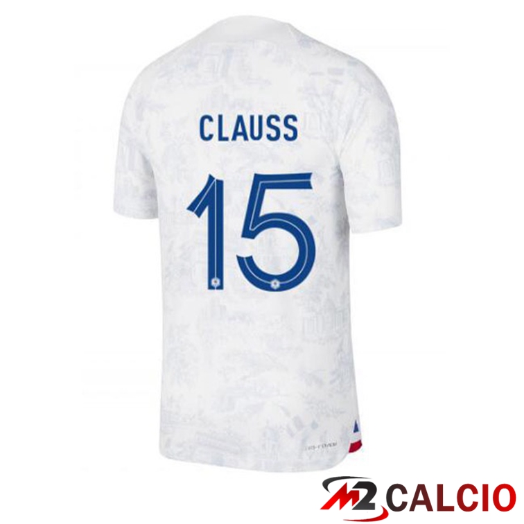 Maglie Calcio Francia (CLAUSS 15) Seconda Bianco 2022/2023