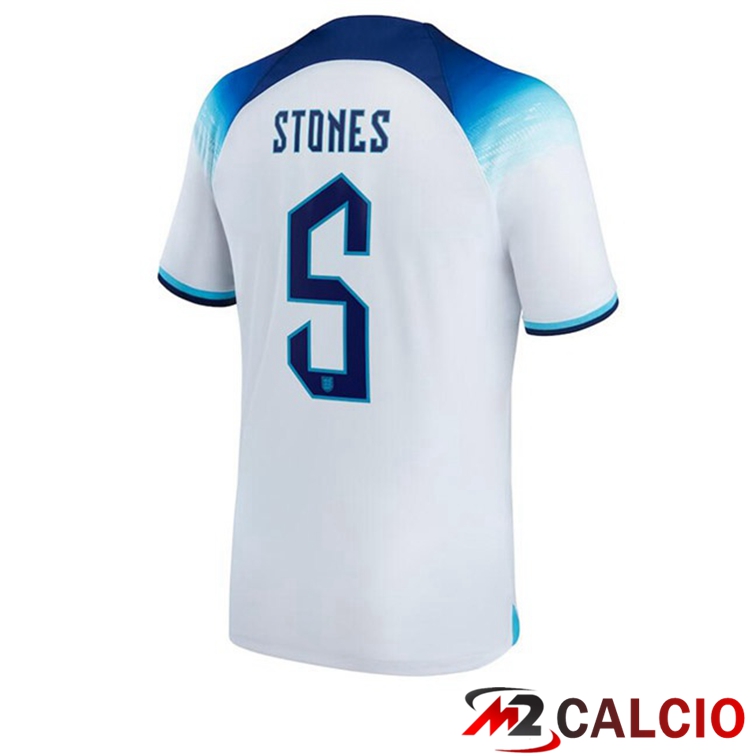 Maglie Calcio Inghilterra (STONES 5) Prima Bianco 2022/2023