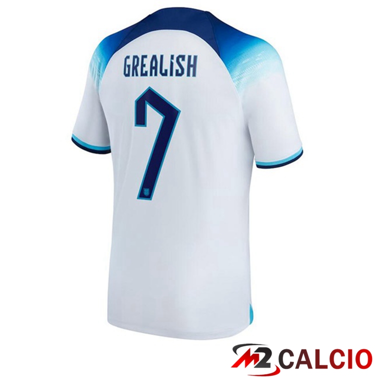 Maglie Calcio Inghilterra (GREALISH 7) Prima Bianco 2022/2023