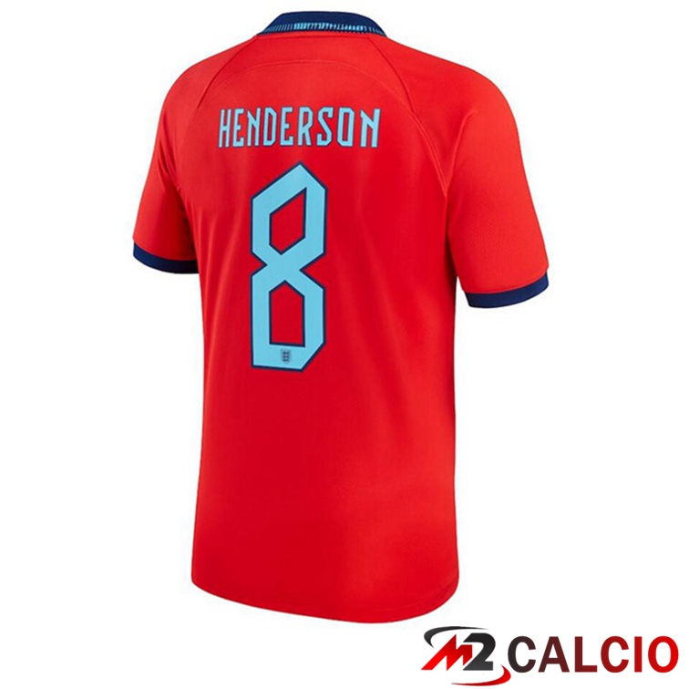 Maglie Calcio Inghilterra (HENDERSON 8) Seconda Rosso 2022/2023