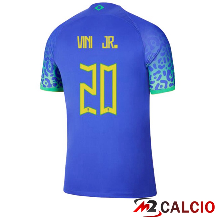 Maglie Calcio Brasile (VINI JR. 20) Seconda Blu 2022/2023