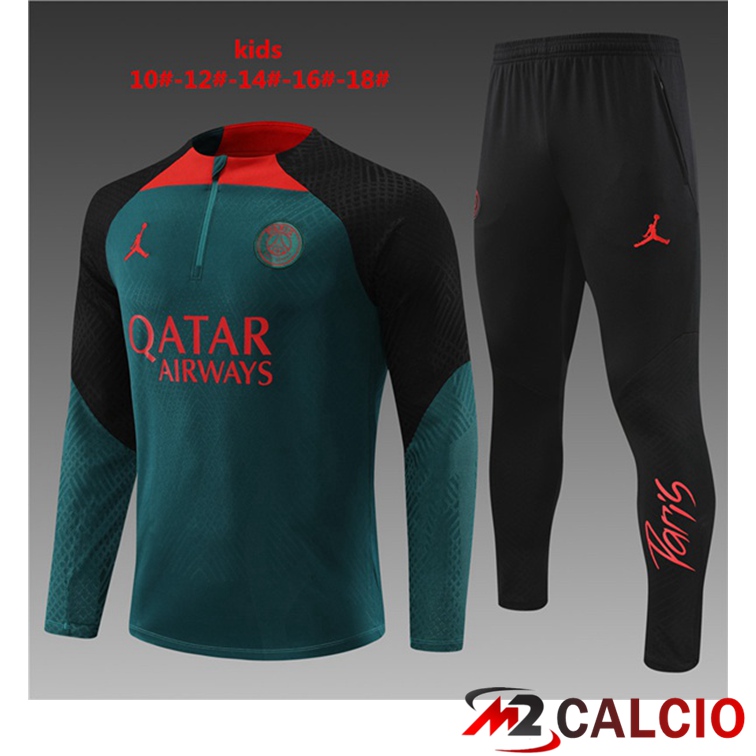 Tuta Calcio Paris PSG Bambino Verde 2022/2023