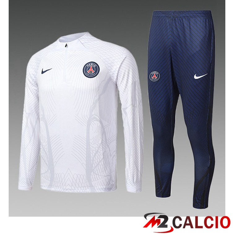 Tuta Calcio Paris PSG Bambino Bianco 2022/2023