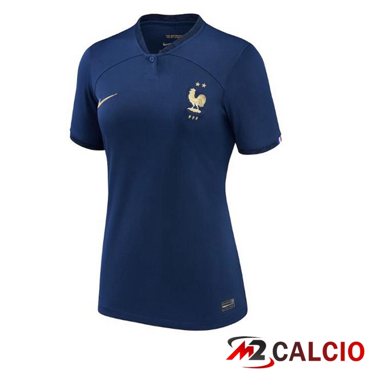 Maglie Calcio Francia Donna Prima Blu Royal Coppa Del Mondo 2022