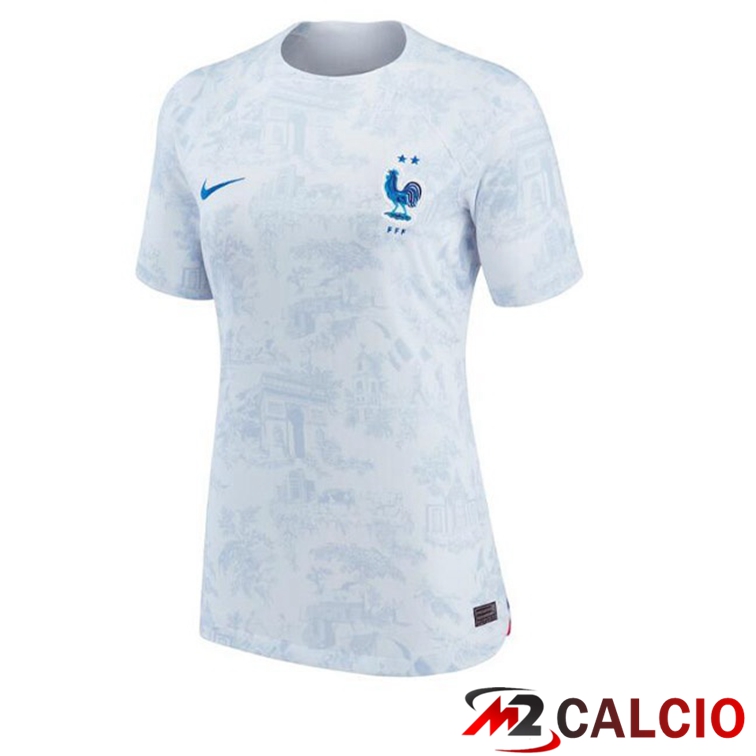 Maglie Calcio Francia Donna Seconda Bianco Coppa Del Mondo 2022