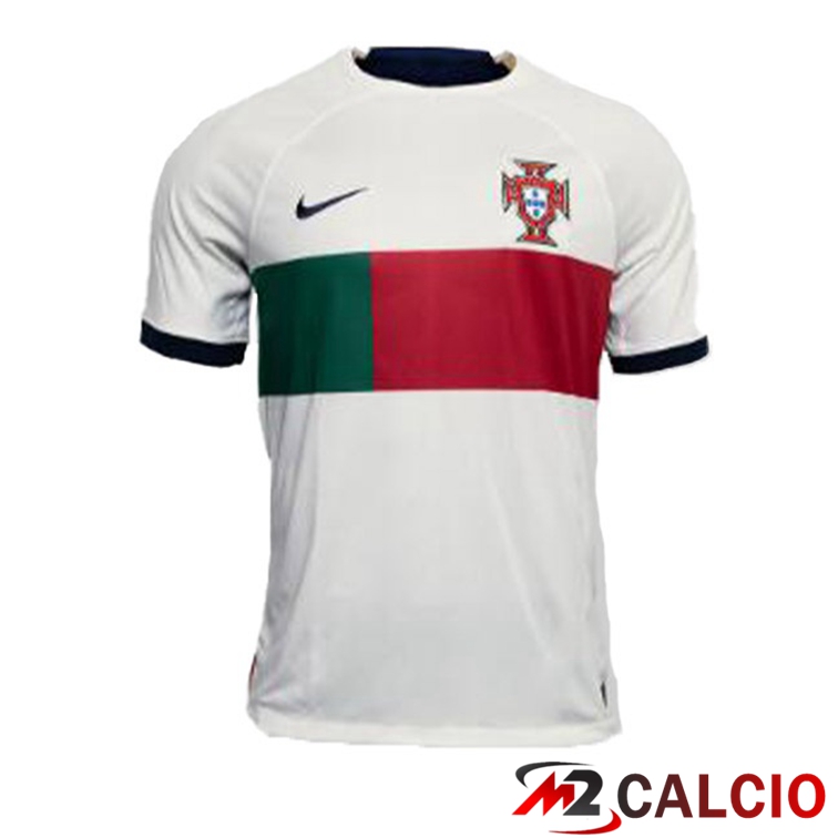 Maglie Calcio Portogallo Donna Seconda Bianco Rosso Coppa Del Mondo 2022
