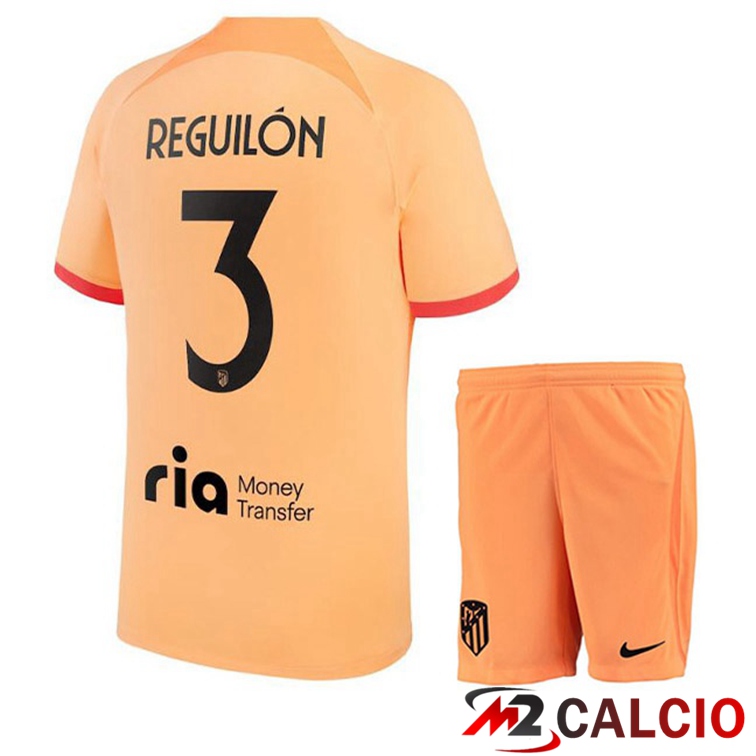 Maglie Calcio Atletico Madrid (REGUILÓN 3) Bambino Terza Arancione 2022/2023