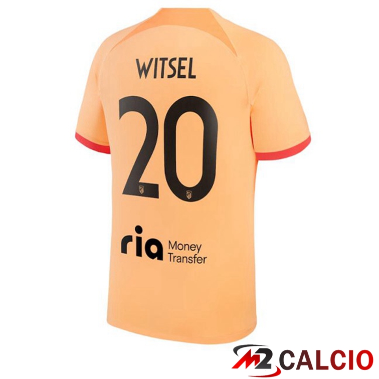 Maglie Calcio Atletico Madrid (WITSEL 20) Terza Arancione 2022/2023