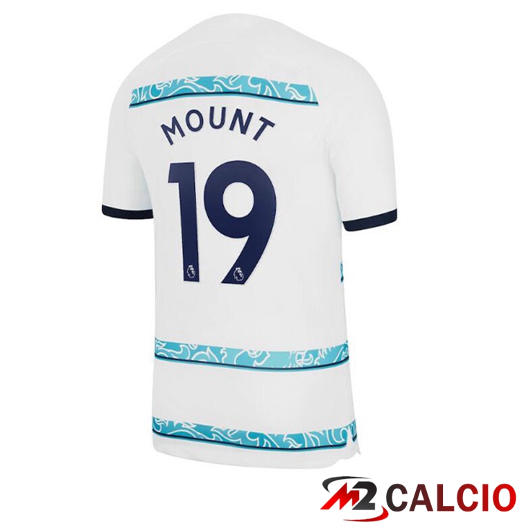 Maglie Calcio FC Chelsea (MOUNT 19) Seconda Bianco 2022/2023