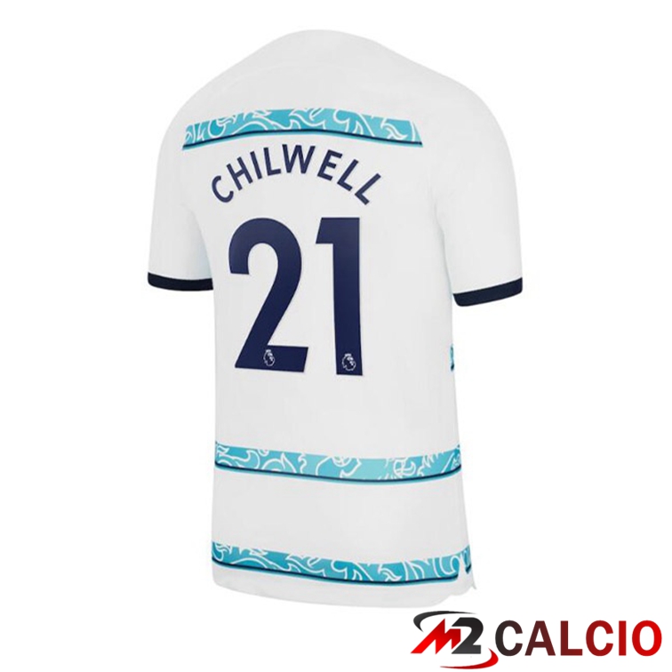 Maglie Calcio FC Chelsea (CHILWELL 21) Seconda Bianco 2022/2023