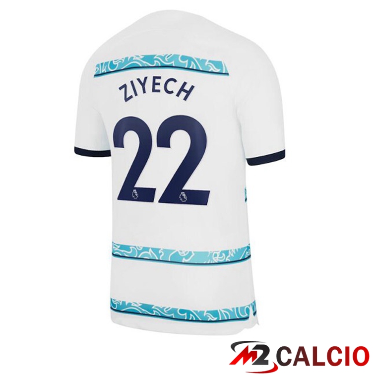 Maglie Calcio FC Chelsea (ZIYECH 22) Seconda Bianco 2022/2023