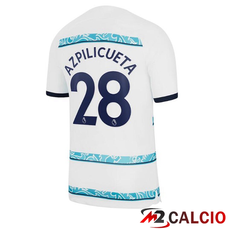 Maglie Calcio FC Chelsea (AZPILICUETA 28) Seconda Bianco 2022/2023