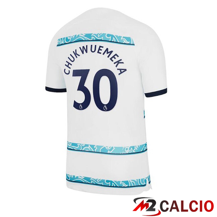 Maglie Calcio FC Chelsea (CHUKWUEMEKA 30) Seconda Bianco 2022/2023