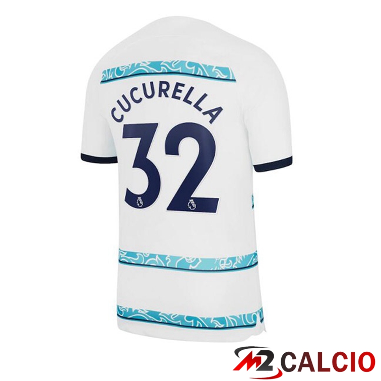 Maglie Calcio FC Chelsea (CUCURELLA 32) Seconda Bianco 2022/2023