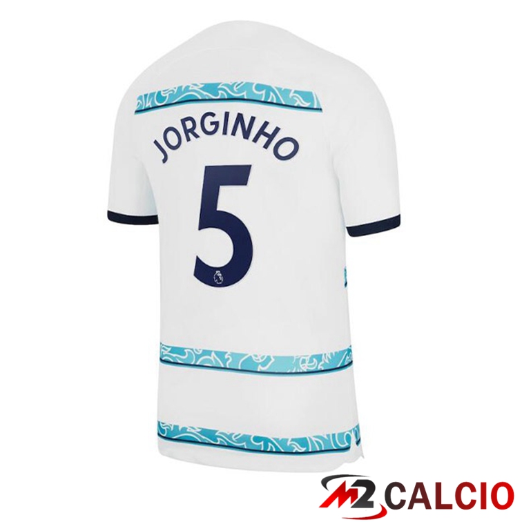 Maglie Calcio FC Chelsea (JORGINHO 5) Seconda Bianco 2022/2023
