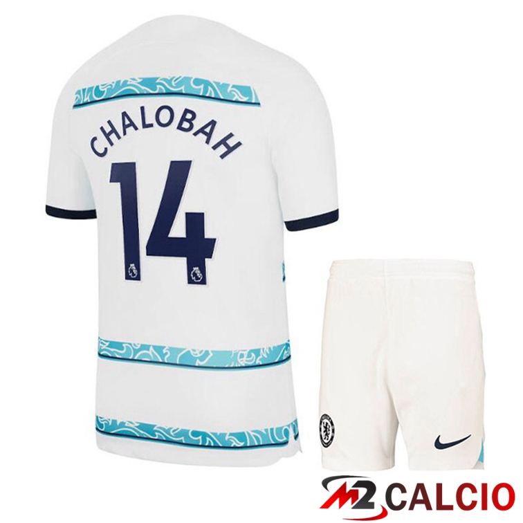 Maglie Calcio FC Chelsea (CHALOBAH 14) Bambino Seconda Bianco 2022/2023
