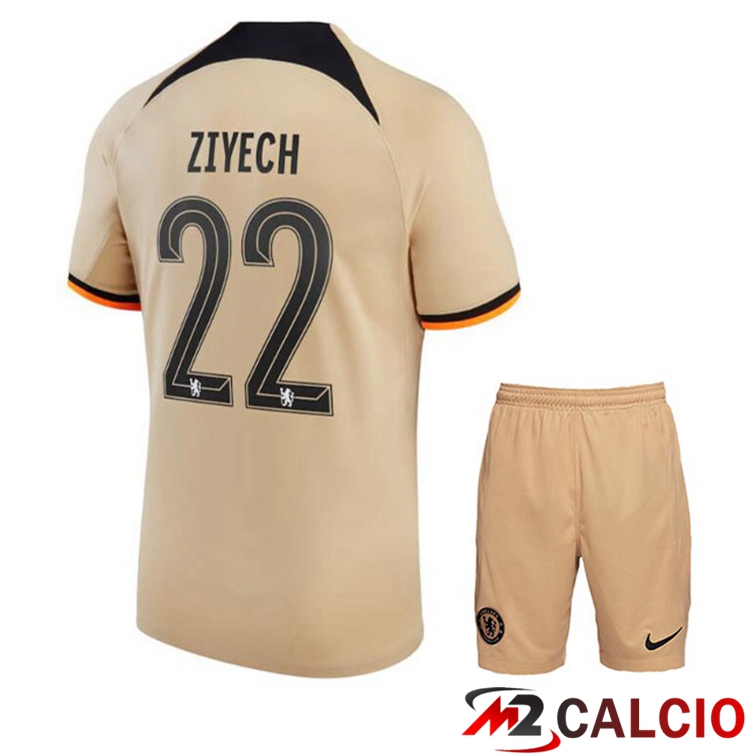 Maglie Calcio FC Chelsea (ZIYECH 22) Bambino Terza Marrone 2022/2023
