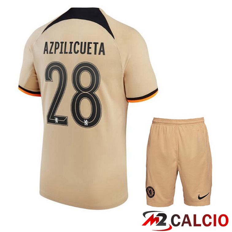 Maglie Calcio FC Chelsea (AZPILICUETA 28) Bambino Terza Marrone 2022/2023