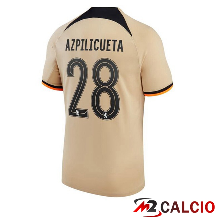 Maglie Calcio FC Chelsea (AZPILICUETA 28) Terza Marrone 2022/2023