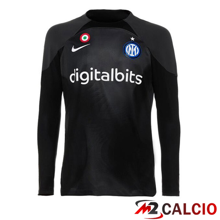 Maglie Calcio Inter Milan Portiere Maniche Lunghe Nero 2022/2023