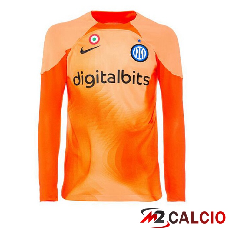 Maglie Calcio Inter Milan Portiere Maniche Lunghe Arancione 2022/2023
